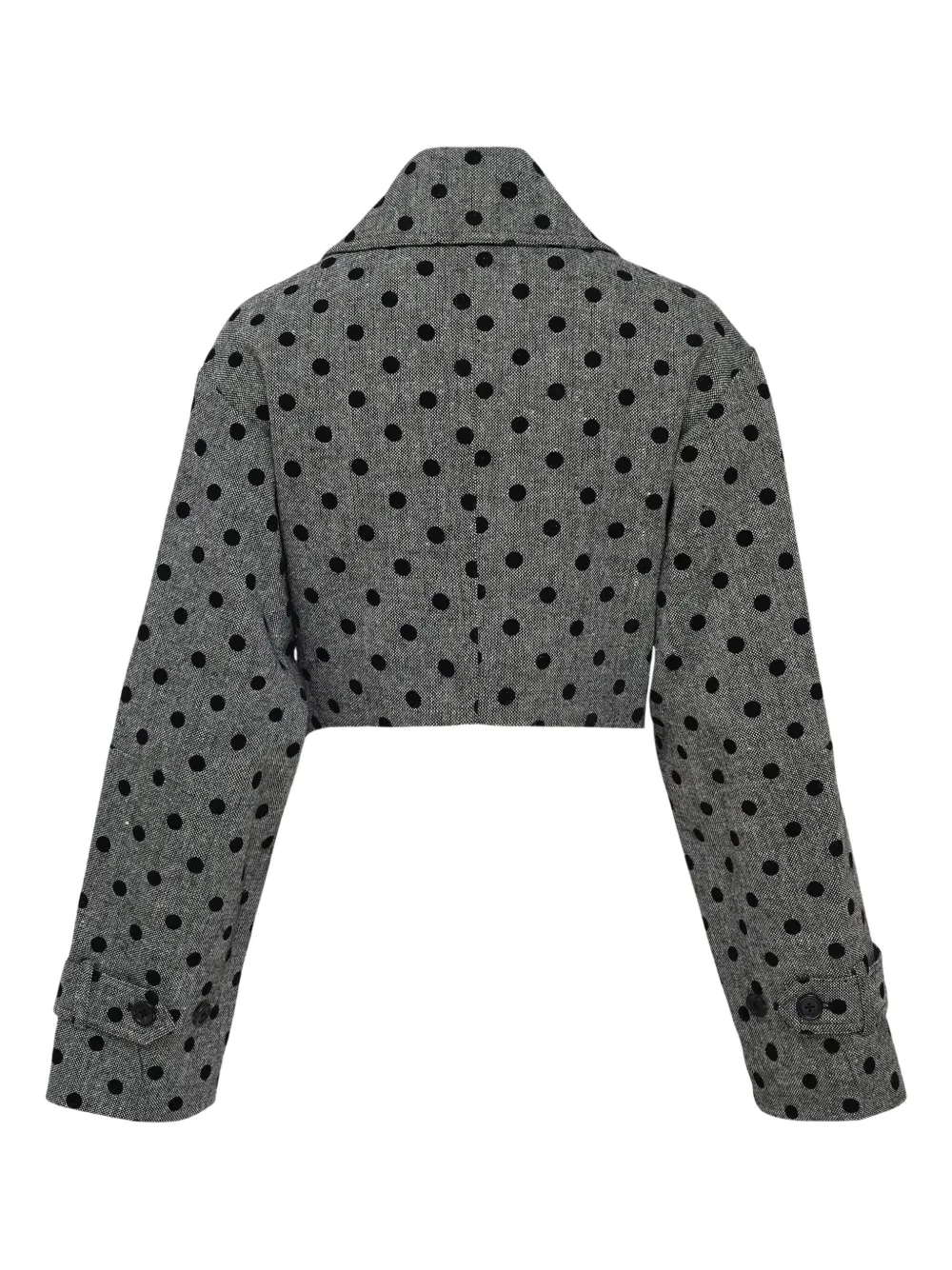 Rokh double-breasted polka dot jacket - Grijs