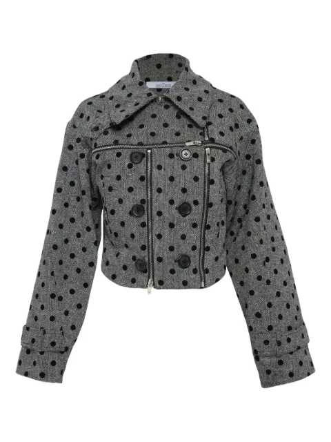 Rokh double-breasted polka dot jacket