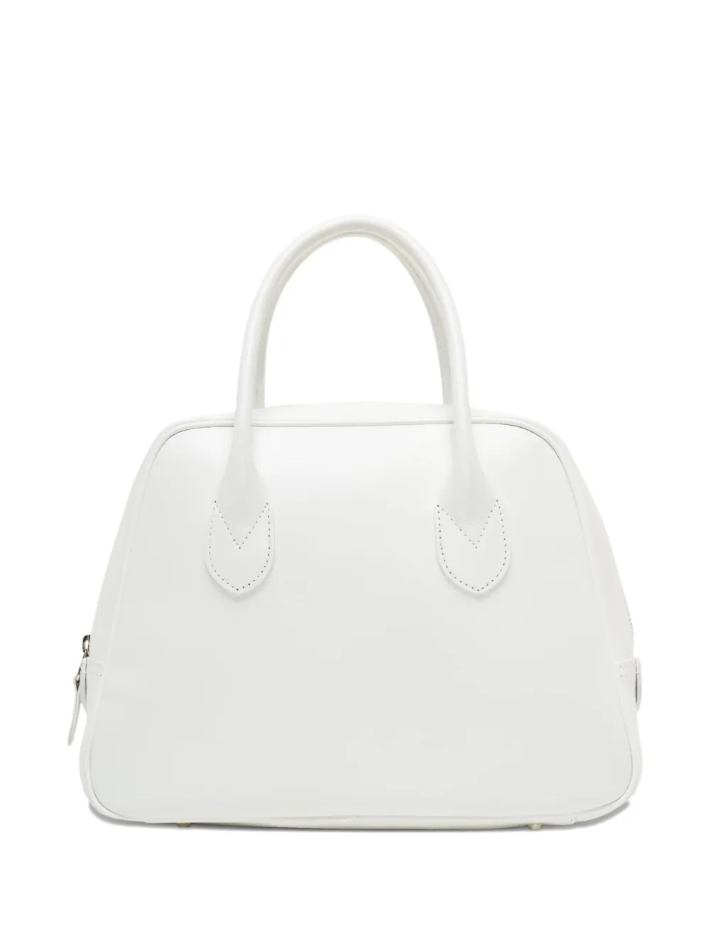 Comme Des Garçons Medium Trapezoid Shoulder Bag In White