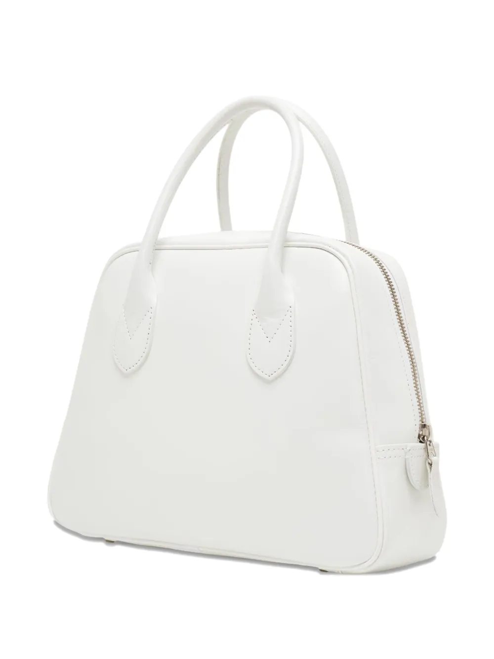 Comme Des Garçons Medium Trapezoid Shoulder Bag In White