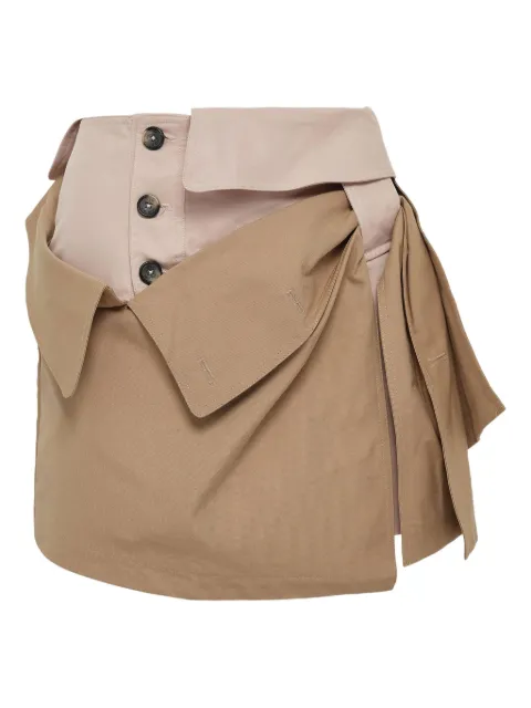 Rokh button trench element mini skirt