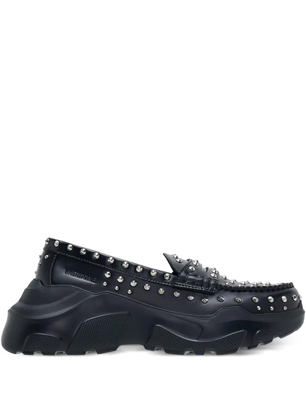 We11done studded platform loafers | Black | Image 1