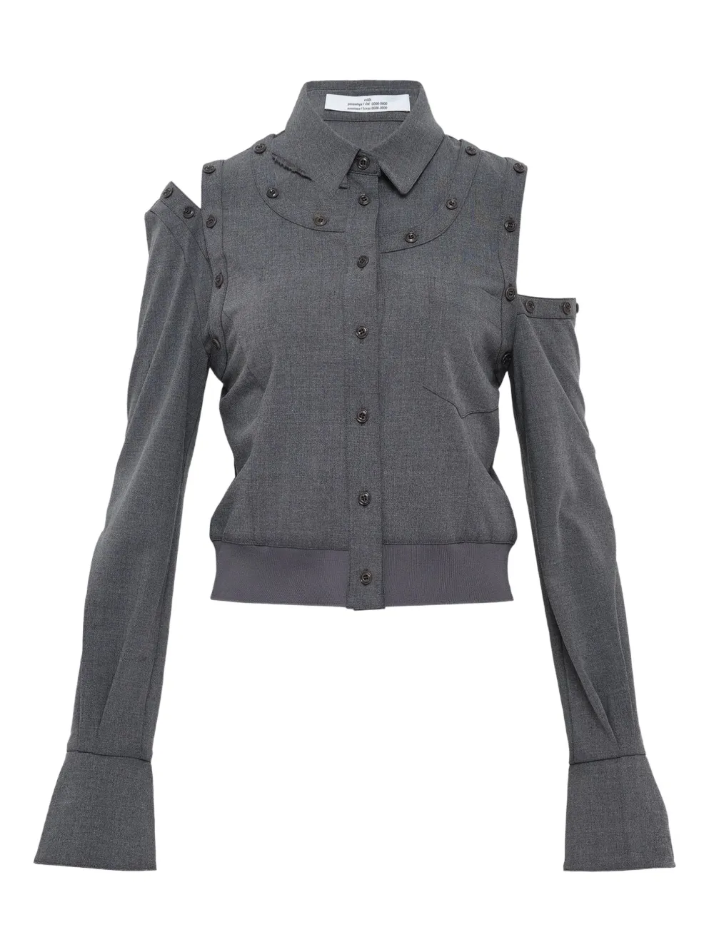 Rokh buttoned sleeve shirt | Grey | Image 1