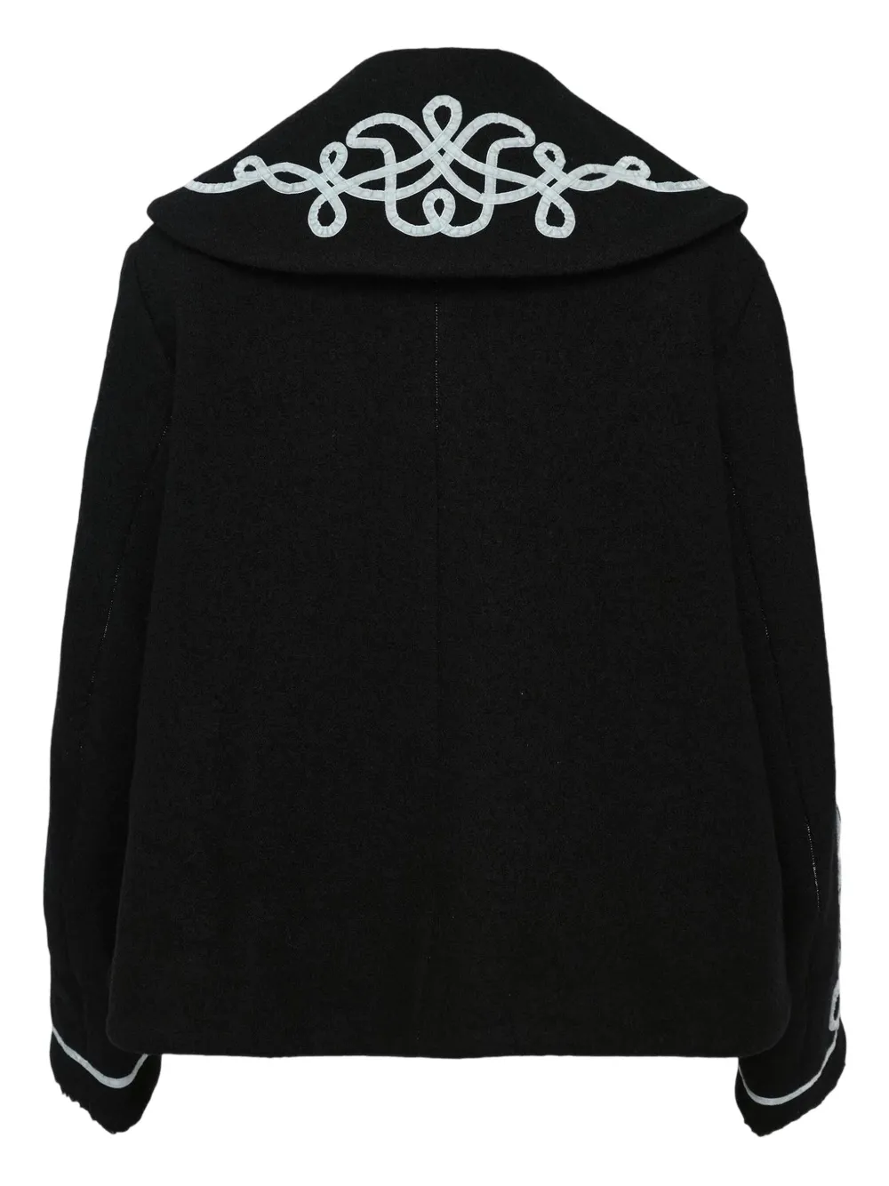 Renli Su Lace Hem Linen Skirt In Black