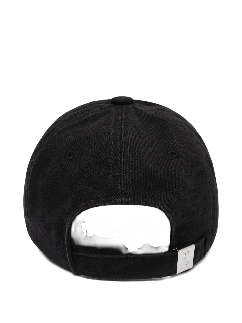 Wooyoungmi dyed-denim ball cap - Zwart