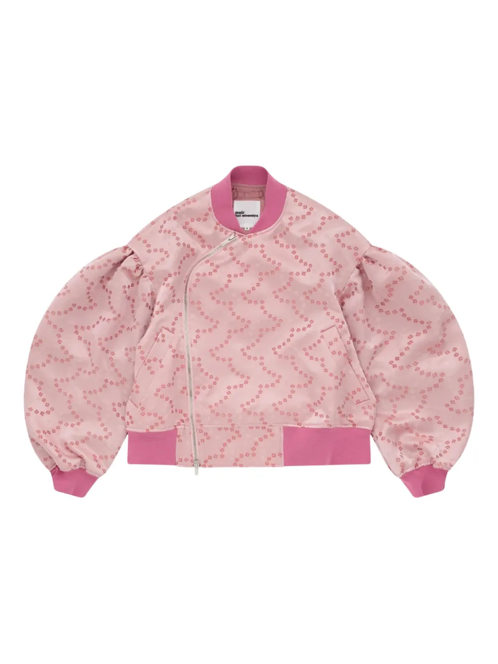 Noir Kei Ninomiya Floral Pattern Satin Jacket In Pink