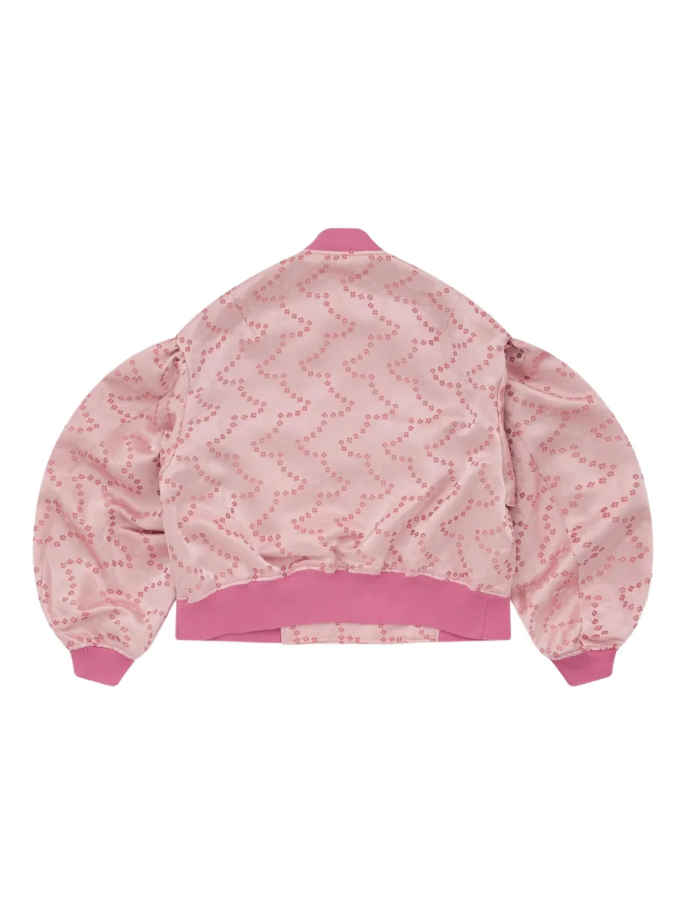 Noir Kei Ninomiya Floral Pattern Satin Jacket In Pink