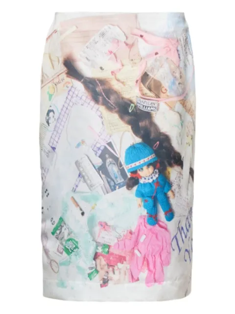 Ashley Williams falda mediana estampada