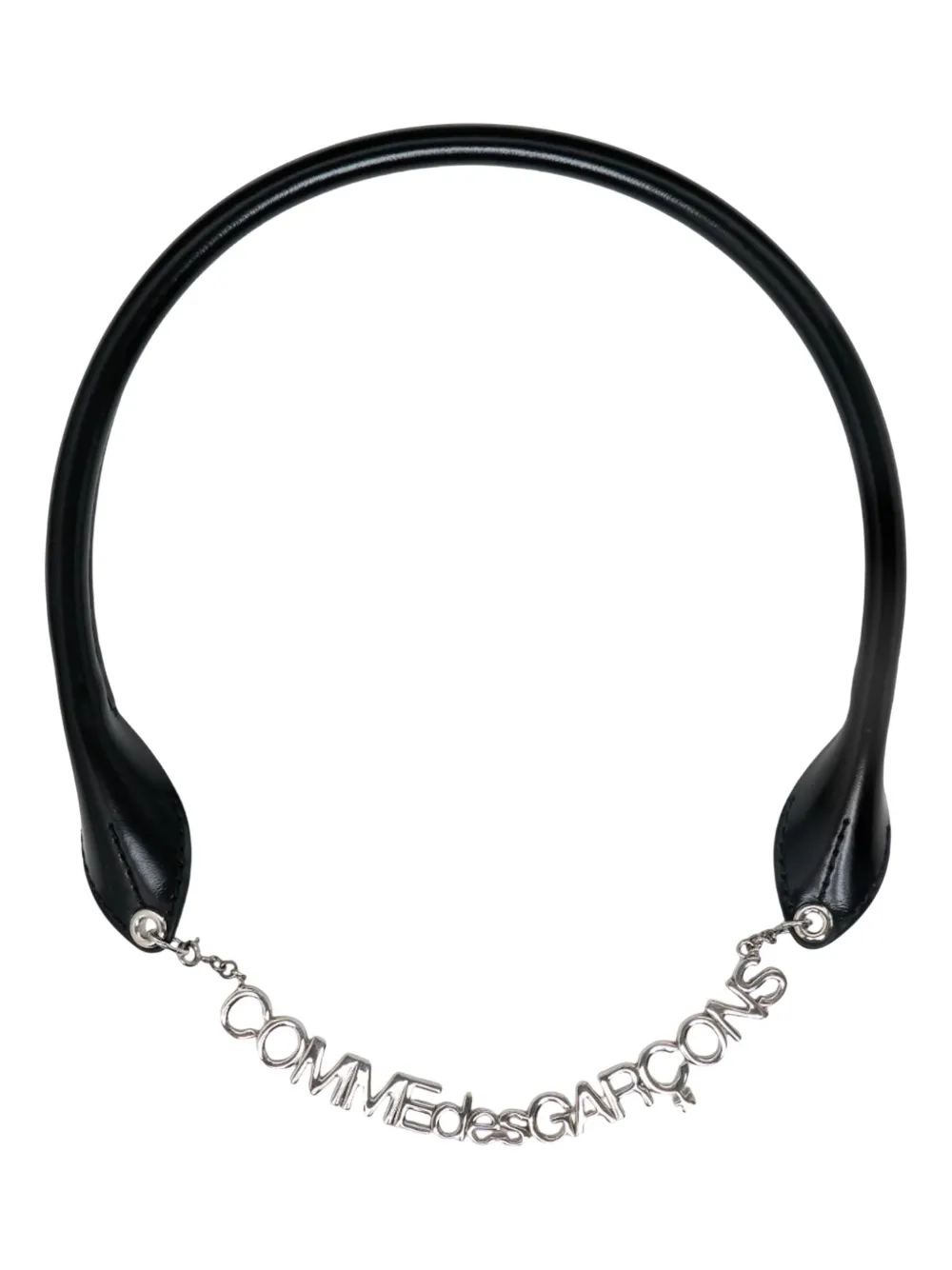 Comme Des Garçons Logo-lettering Necklace In Black