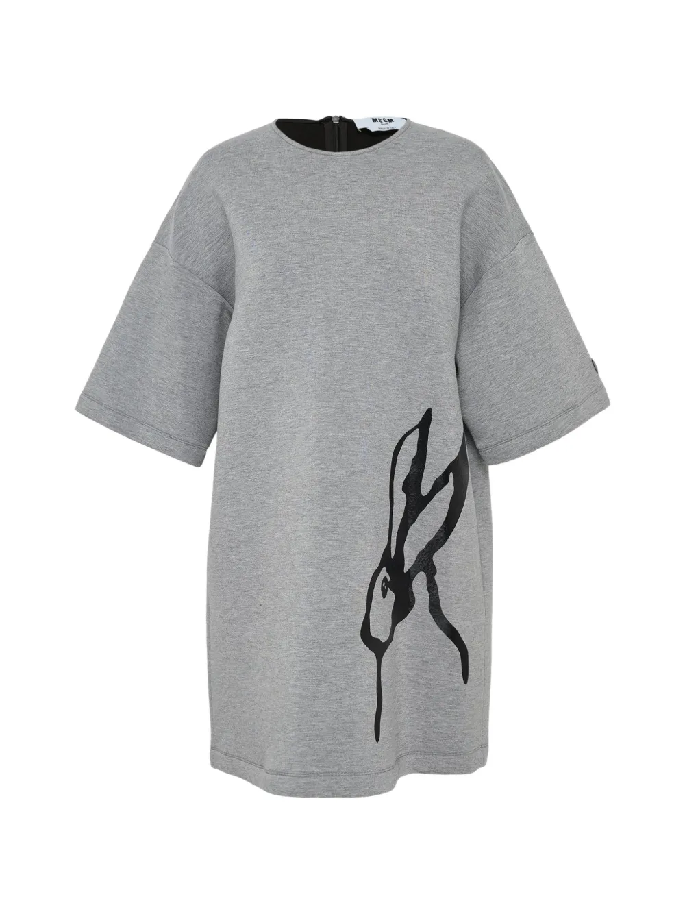MSGM rabbit print dress - Grigio