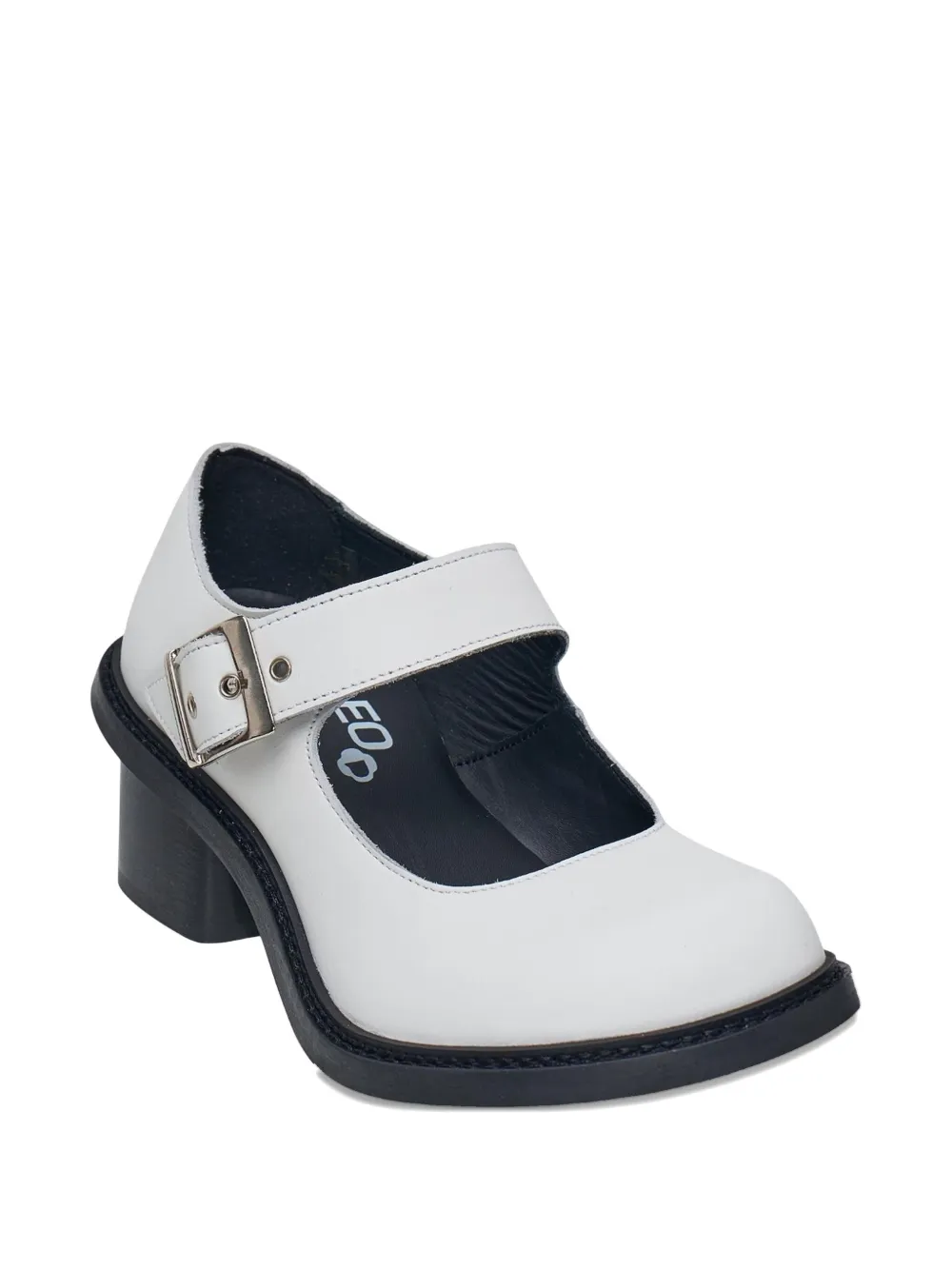 Comme Des Garçons X Phileo Mary Janes Buckle Pumps In White