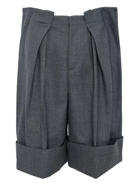 Enföld pleats-effect bermuda shorts