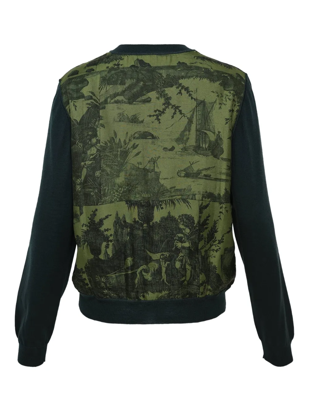 Pierre-louis Mascia Printed Cardigan In Green