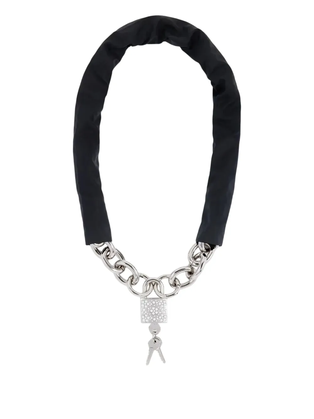 Simone Rocha Sleeve-chain Padlock Belt In Black
