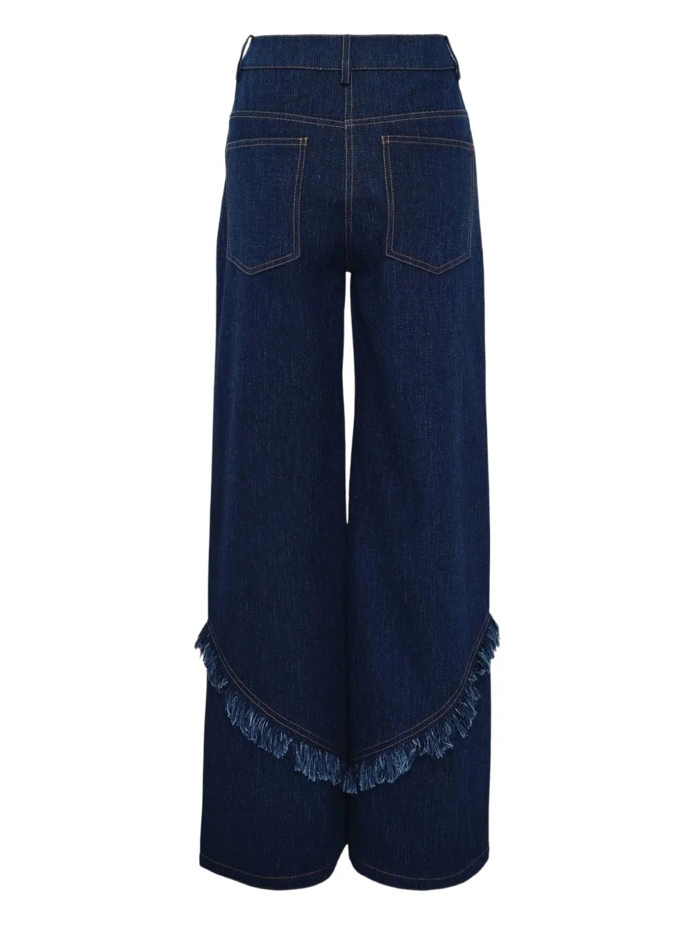 Alexis Braxten Fringed Trousers In Blue