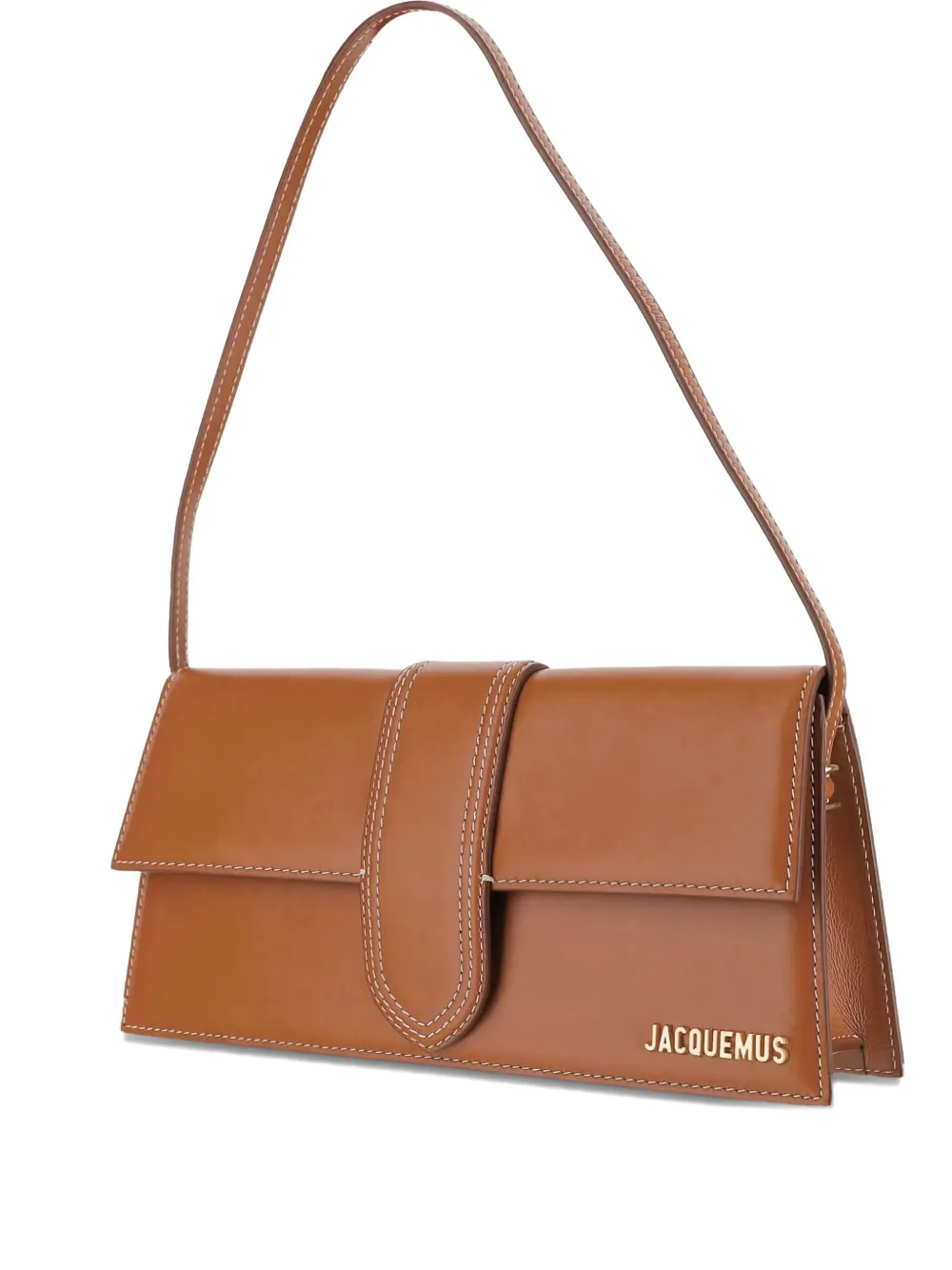 Jacquemus Le Bambino Long Top Handle Shoulder Bag In Brown