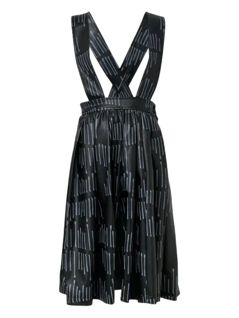 Black Comme Des Garçons Filip Pagowski print midi dress