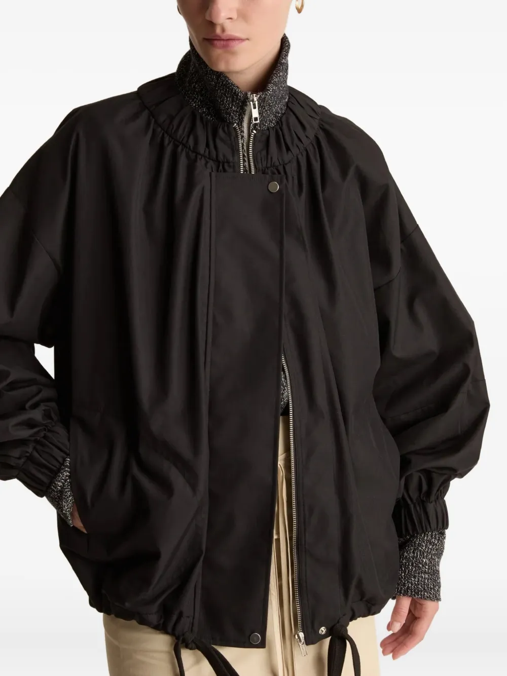 Lee Mathews Alberta Drawstring Jacket In Black
