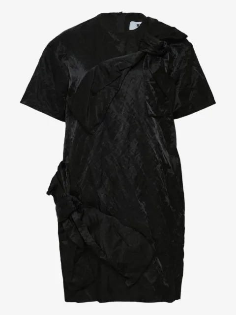 MSGM crinkle bow mini dress