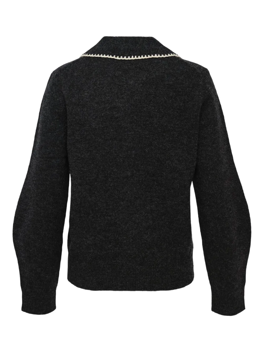 Renli Su Embellished-collar Sweater In Gray