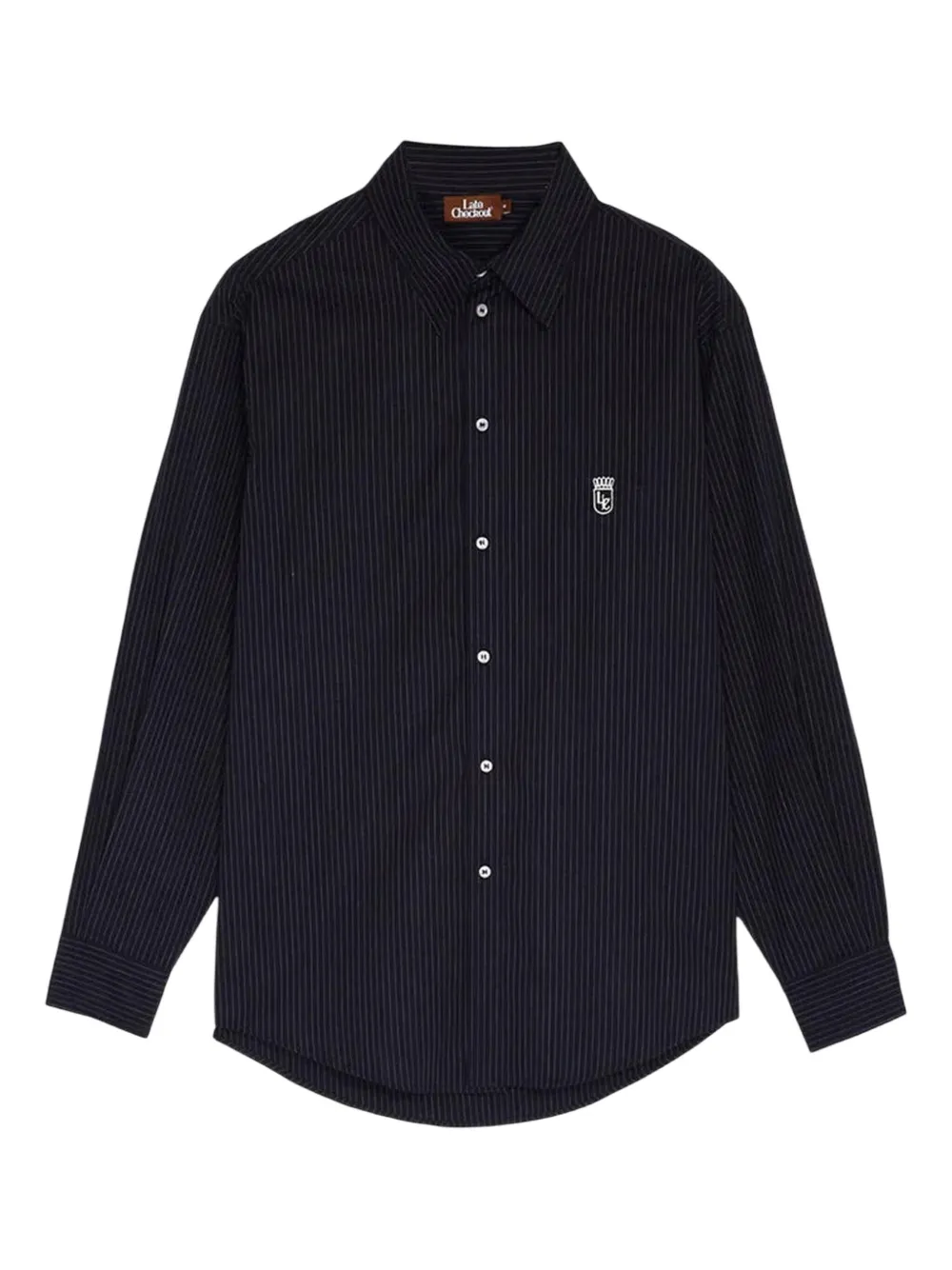 Late Checkout stripe-pattern shirt | синий | Image 1