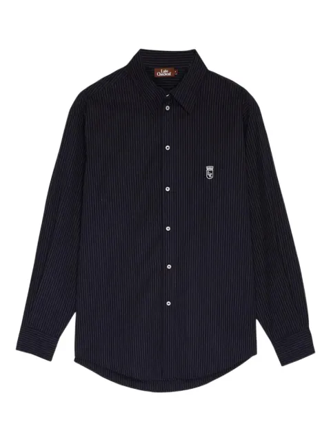 Late Checkout stripe-pattern shirt