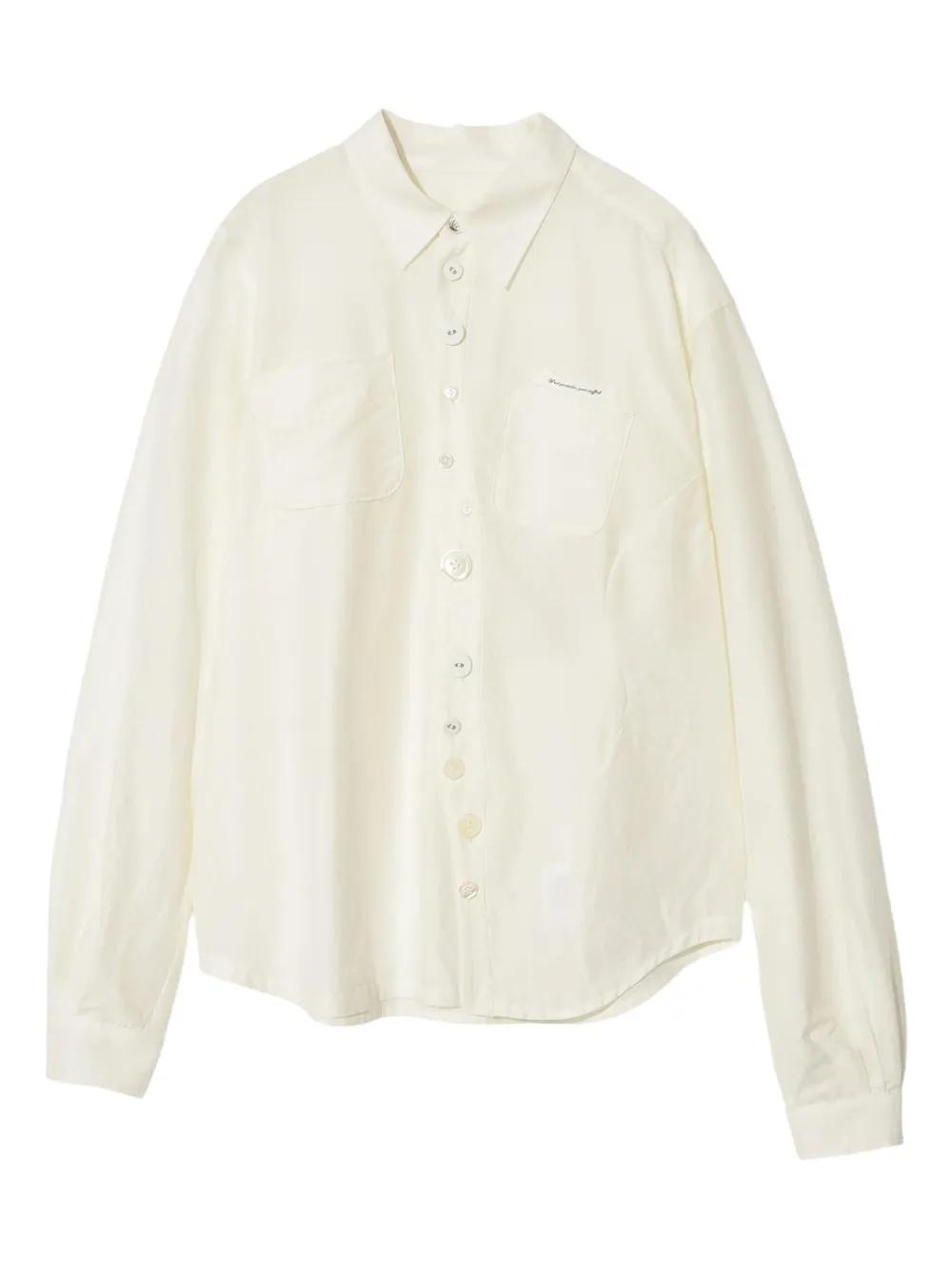 Undercover Asymmetrical-buttons Shirt In Neutral