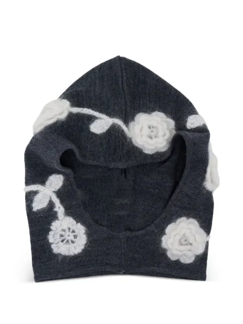 GANNI crochet-flowers balaclava