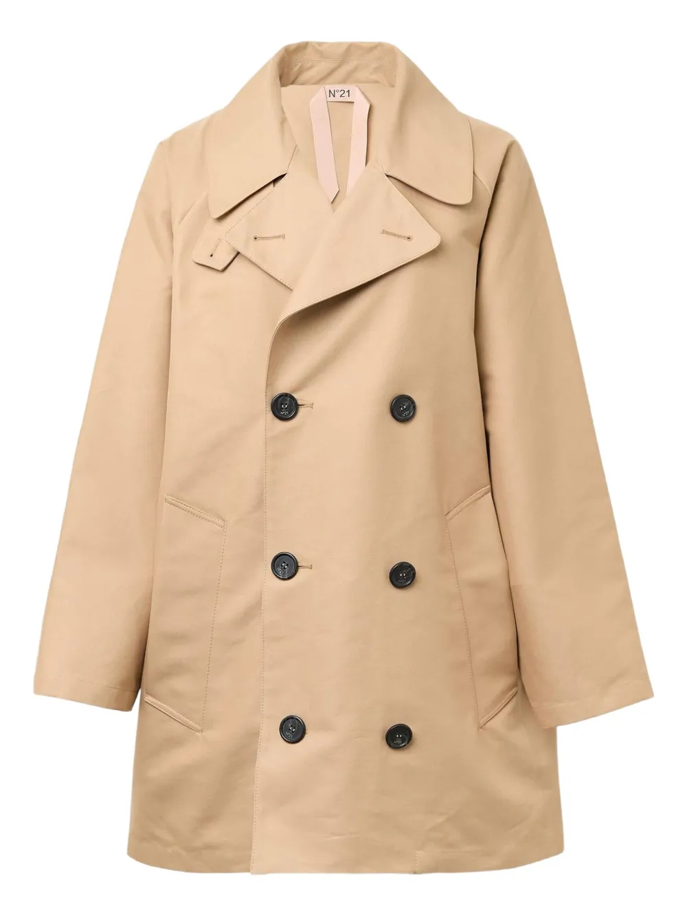 Nº21 buttoned double-breasted coat | Neutrals | Image 1
