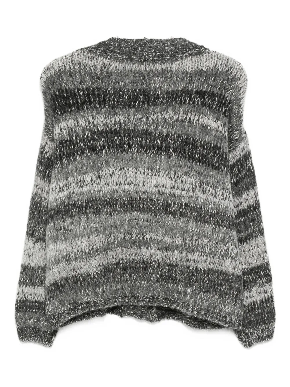 Transit Gestreepte gebreide trui Grijs