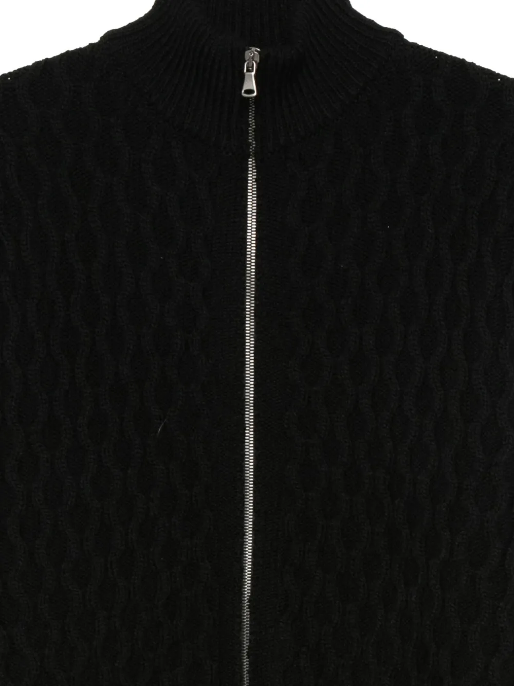 Transit Jack met textuur en rits Zwart