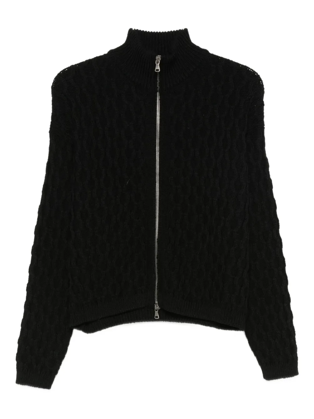Transit textured zip jacket | Black | Image 1