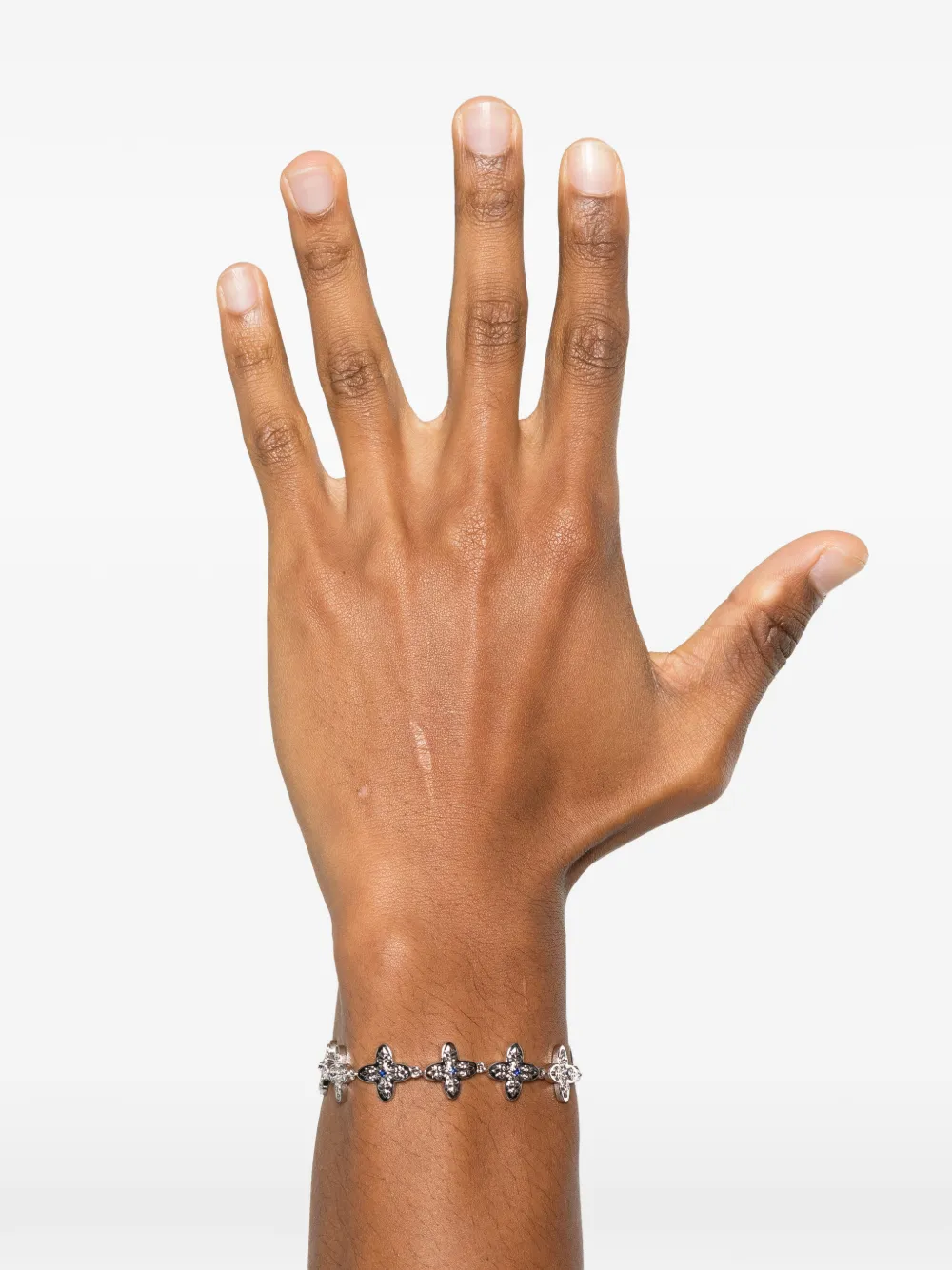 Darkai Gothic Clover Bracelet In Metallic