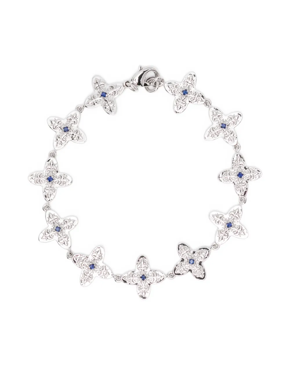 Darkai Gothic Clover Bracelet In Metallic
