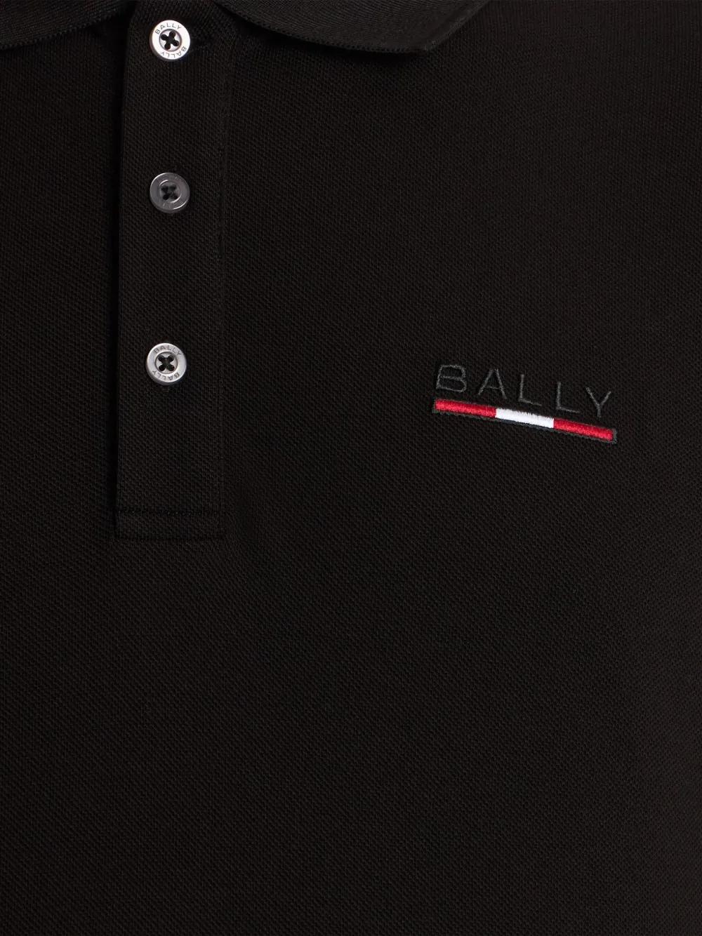 Bally Poloshirt met geborduurd logo en lintdetail Zwart