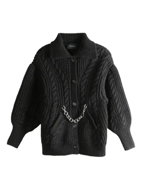 Simone Rocha chain cable-knit cardigan