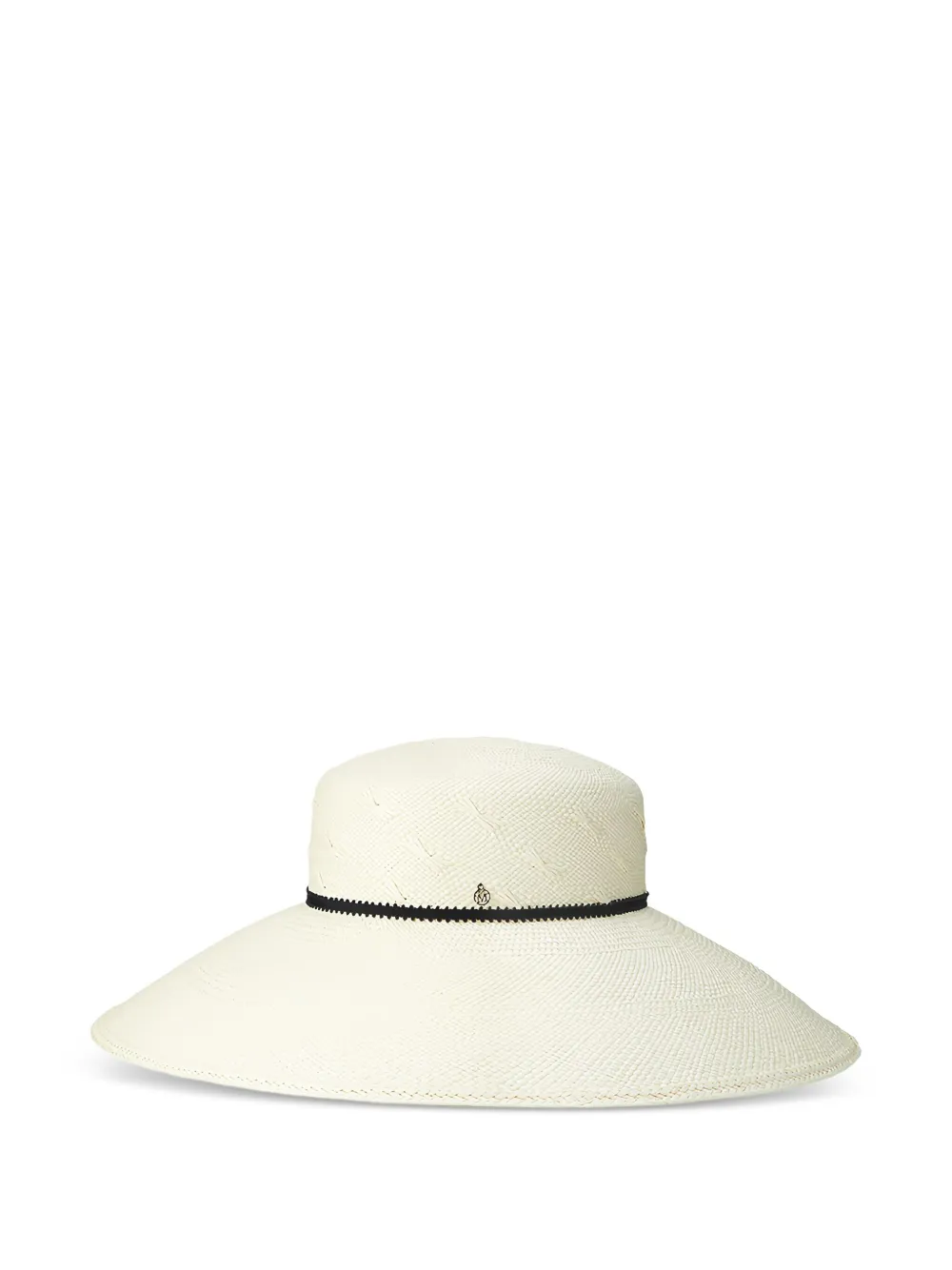 Maison Michel Cappello Rena con nastro - Bianco
