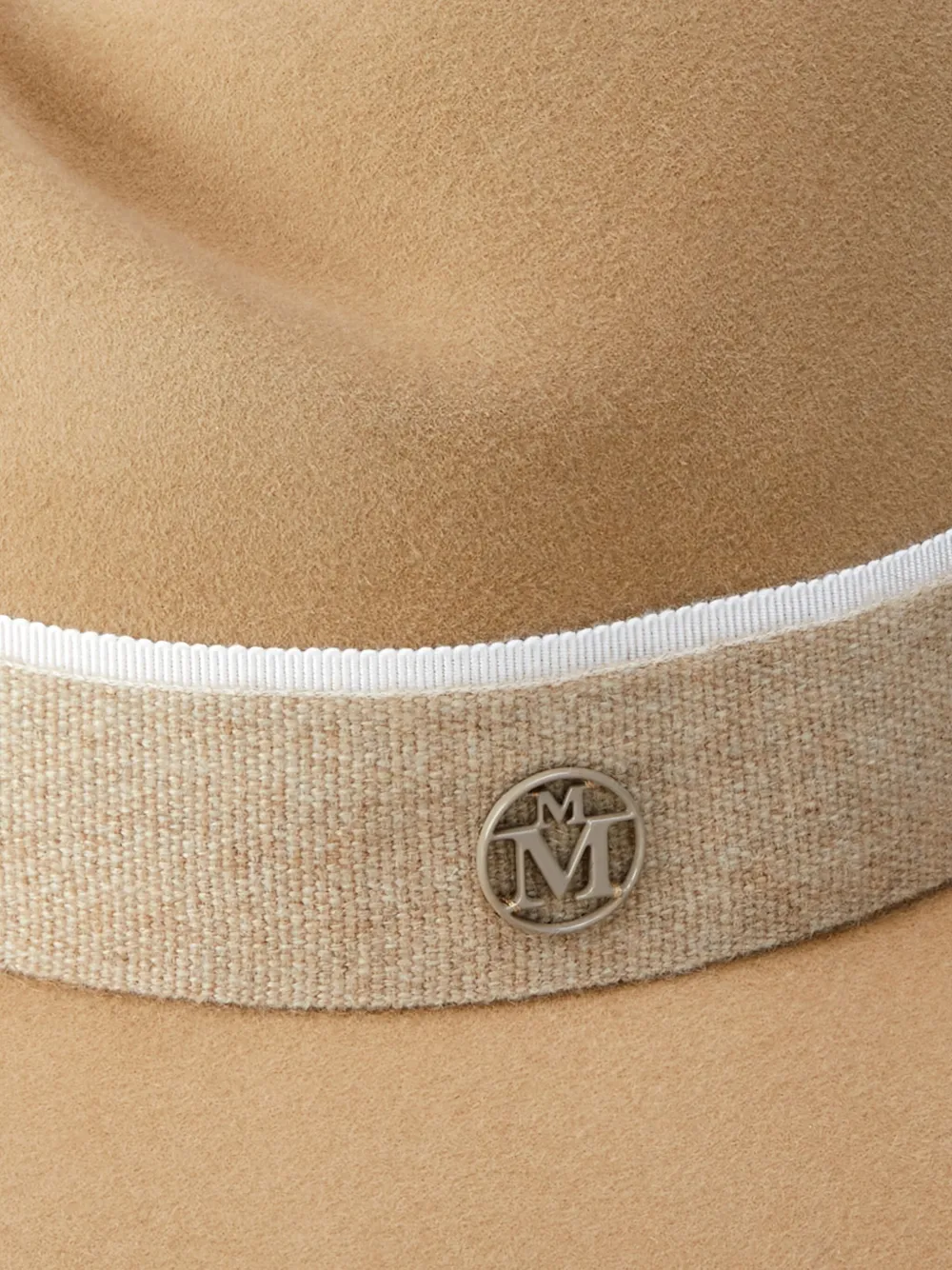 Maison Michel Virginie hoed met lintdetail - Beige