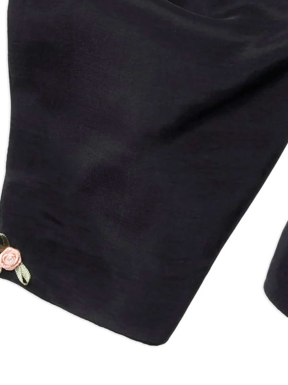 Maison Michel Birdy haaraccessoire met bloemapplicatie - Zwart