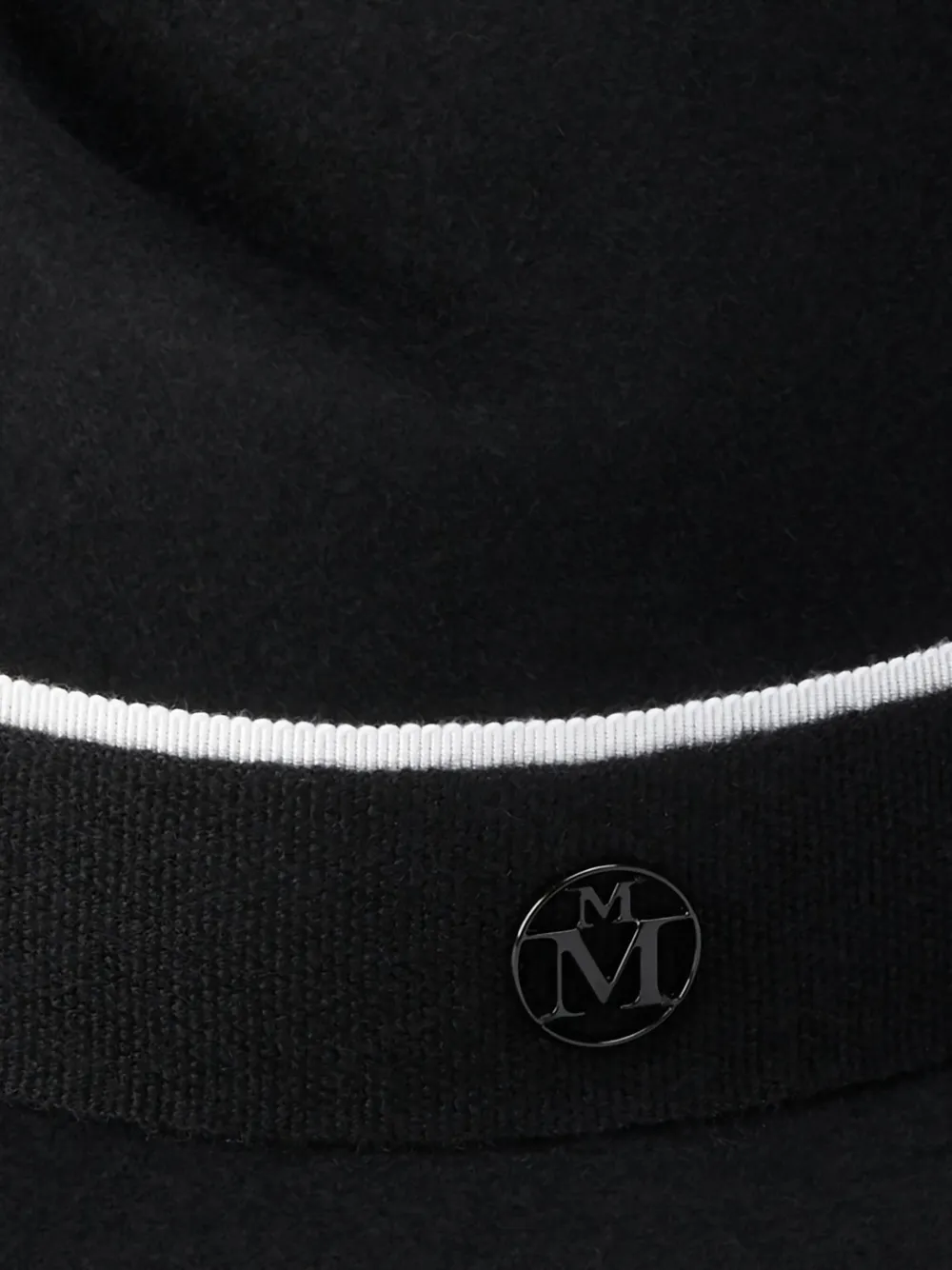 Maison Michel Virginie hoed met lintdetail - Zwart