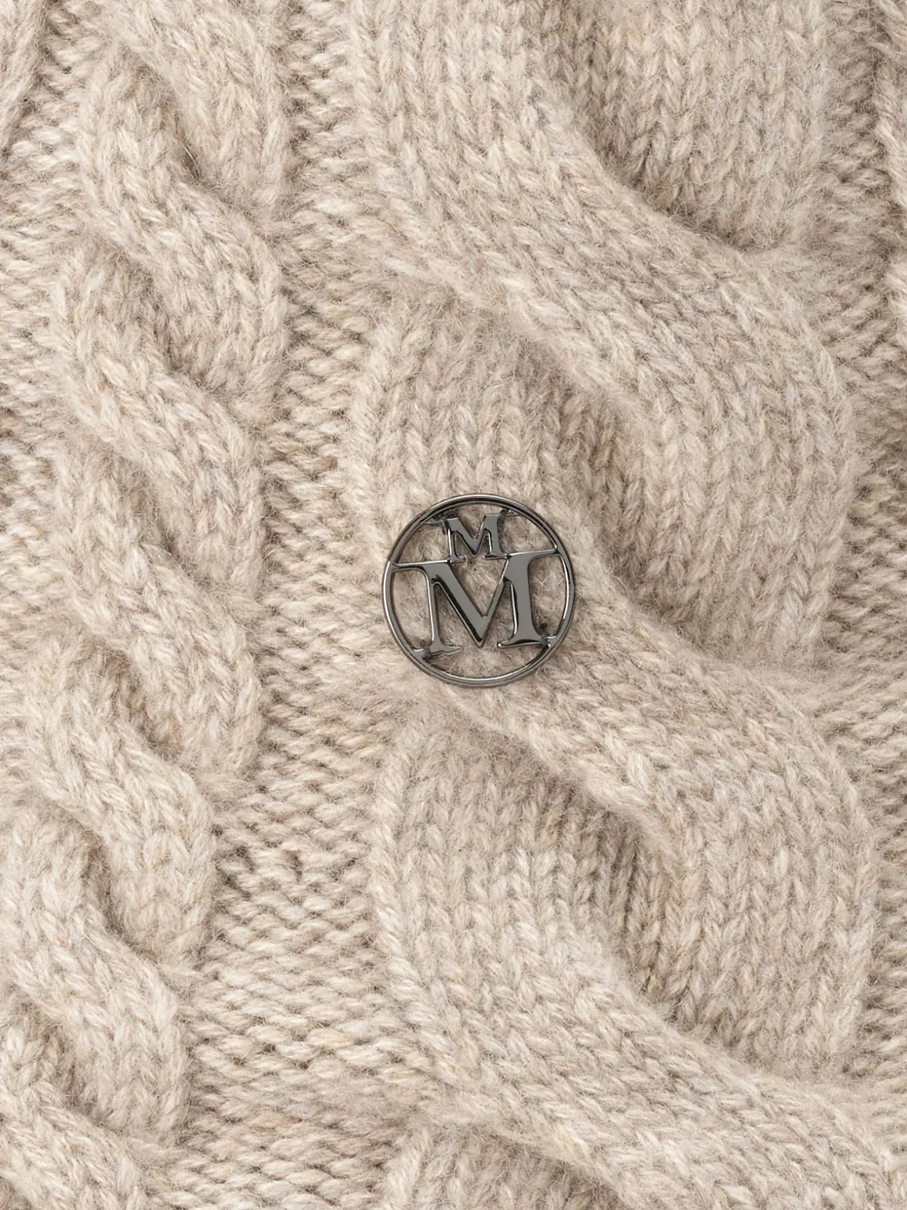 Maison Michel Clem cable-knit beanie hat - Beige