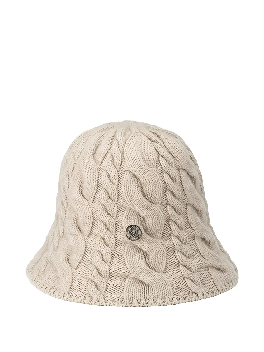 Maison Michel Clem Cable-knit Beanie Hat In Neutral