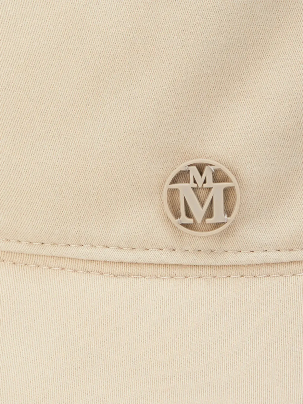 Maison Michel Axel logo-plaque hat - Beige