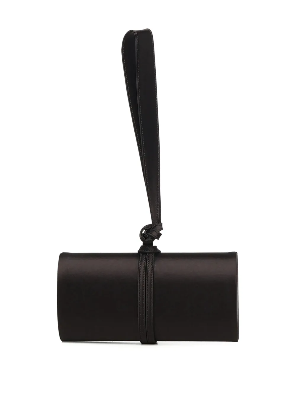 Balenciaga Bb Satin Clutch Bag In Black