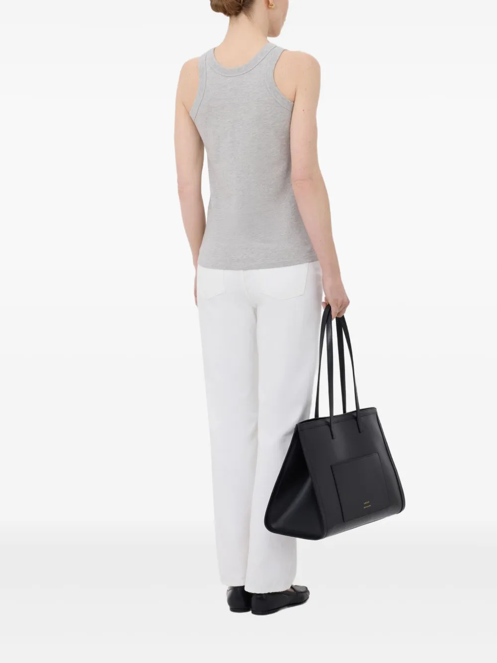 LouLou de Saison Poso LDS mouwloze katoenen tanktop Grijs