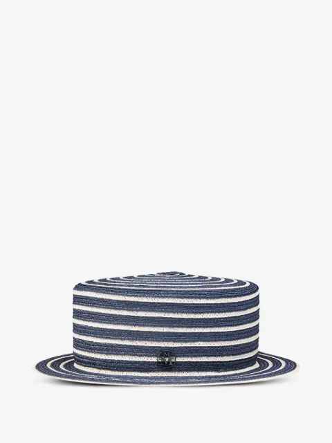 Maison Michel Augusta striped-design hat