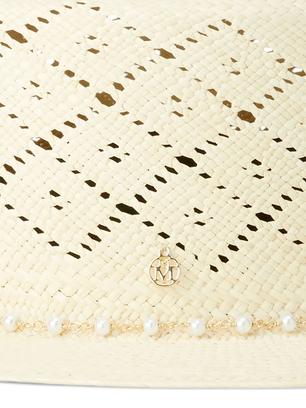 Maison Michel Kiki hoed met kralen - Beige