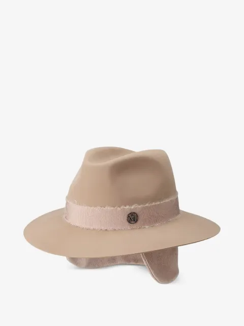 Maison Michel gorro Henrietta con ribete de listón