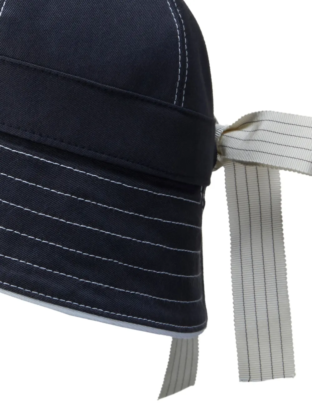 Trey Striped-Design Beret Hat