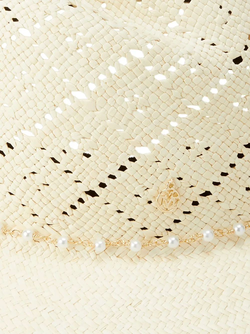 Maison Michel Virginie geperforeerde hoed - Beige